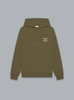 SLOGAN PRINT HOODIE ARMY GREEN