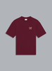SLOGAN PRINT T-SHIRT BURGUNDY