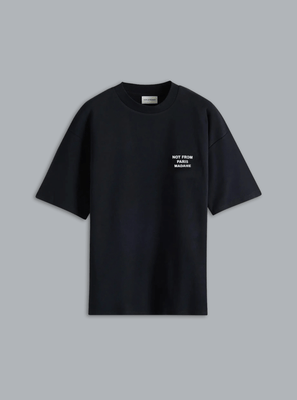 SLOGAN PRINT T-SHIRT BLACK