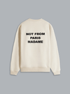 SLOGAN PRINT SWEATER LIGHT BEIGE