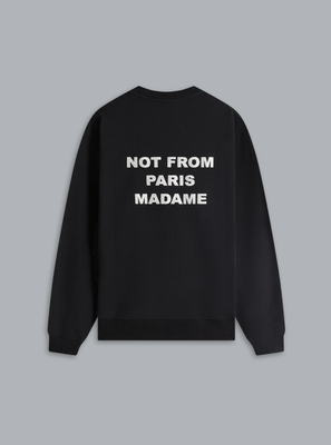 SLOGAN PRINT SWEATER BLACK