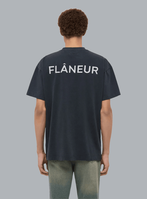 DOUBLE LOGO WASHED T-SHIRT BLACK