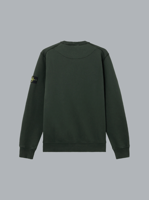 ORGANIC COTTON FLEECE SWEATSHIRT DARK GREEN