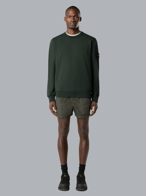 ORGANIC COTTON FLEECE SWEATSHIRT DARK GREEN