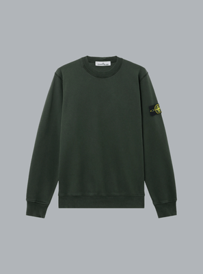 ORGANIC COTTON FLEECE SWEATSHIRT DARK GREEN