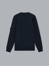 LIGHT PURE RWS WOOL CREW NECK NAVY BLUE