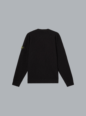 VANISÉ BRUSHED HEAVY COTTON JERSEY SWEATSHIRT BLACK