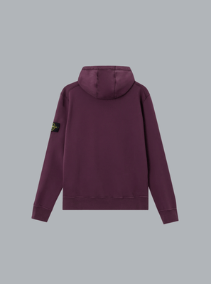 ORGANIC COTTON FLEECE, GARMENT DYED AMARANTH