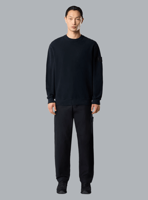 95% ORGANIC COTTON / 5% ELASTANE FLEECE SWEATSHIRT NAVY BLUE