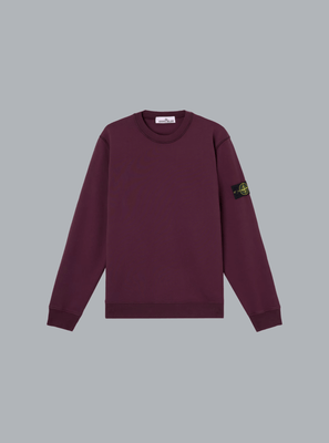 ORGANIC COTTON FLEECE SWEATSHIRT AMARANTH