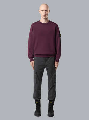 ORGANIC COTTON FLEECE SWEATSHIRT AMARANTH