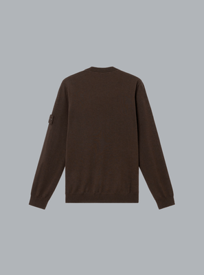 LIGHT PURE RWS WOOL_S.I. GHOST CREW NECK DARK BROWN