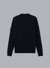 LIGHT PURE RWS WOOL_S.I. GHOST CREW NECK NAVY BLUE