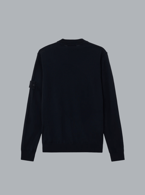 LIGHT PURE RWS WOOL_S.I. GHOST CREW NECK NAVY BLUE