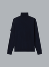 LIGHT PURE RWS WOOL_S.I. GHOST T-NECK NAVY BLUE