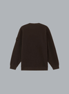 95% ORGANIC COTTON / 5% ELASTANE FLEECE SWEATSHIRT DARK BROWN