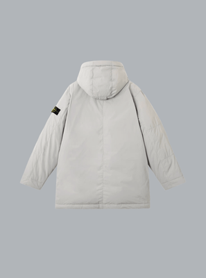 MICRO TWILL LONG PARKA PEARL GREY
