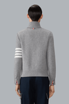 MERINO WOOL HALF ZIP MOCK NECK