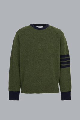 4 BAR SHETLAND WOOL CREWNECK