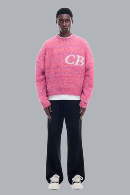 BOUCLE LOGO CREWNECK PINK