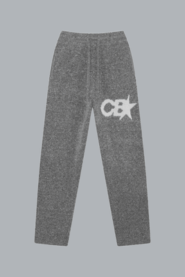 CB STAR KNIT PANTS LIGHT GREY