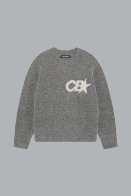 CB STAR CREWNECK LIGHT GREY