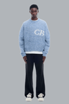 BOUCLE LOGO CREWNECK BLUE DESSIN