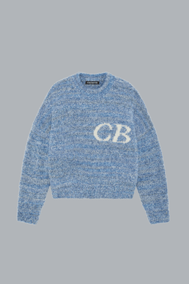 BOUCLE LOGO CREWNECK BLUE DESSIN