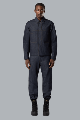 INDIGO DENIM RAW STRAIGHT JEANS