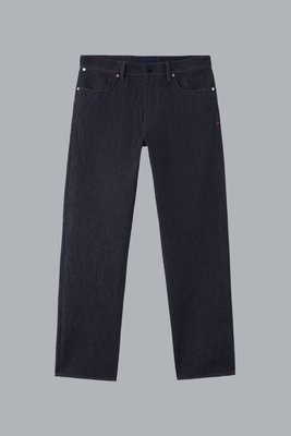 INDIGO DENIM RAW STRAIGHT JEANS
