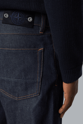INDIGO DENIM RAW STRAIGHT JEANS