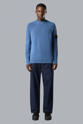 INDIGO DENIM RINSED LOOSE JEANS