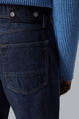INDIGO DENIM RINSED LOOSE JEANS