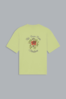 T-Shirt Slogan Rose Olive Green