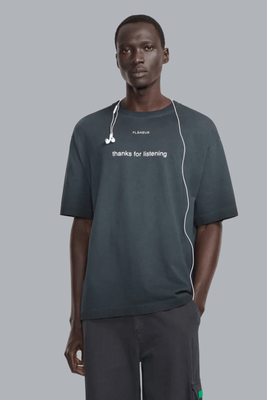 Listening T-Shirt WASHED BLACK
