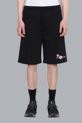 Organic Flower Shorts BLACK/PINK
