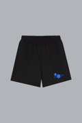 Organic Flower Shorts BLACK/BLUE