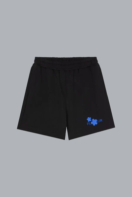 Organic Flower Shorts BLACK/BLUE