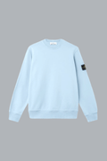 Sweatshirt van biologisch katoen fleece, lichtblauw.