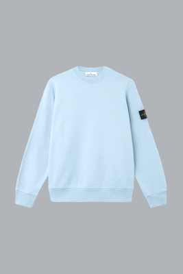 ORGANIC COTTON FLEECE SWEATSHIRT POWDER BLUE
