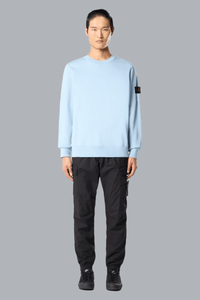 Sweatshirt van biologisch katoen fleece, lichtblauw.