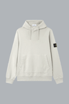 ORGANIC COTTON FLEECE HOODIE SWEATER PEARL GREY