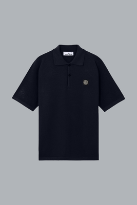MICRO STITCH SOFT ORGANIC COTTON POLO SHIRT NAVY BLUE