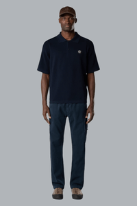 MICRO STITCH SOFT ORGANIC COTTON POLO SHIRT NAVY BLUE