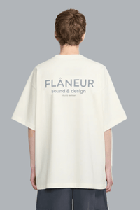 T-shirt van Sound & Design, gewassen wit.