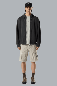 STRETCH ORGANIC COTTON TWILL SHORTS PEARL GREY