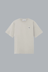 COMBED ORGANIC COTTON JERSEY T-SHIRT PEARL GREY