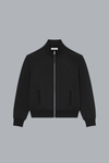 QUILTED ZIP THROUGH SWEATER