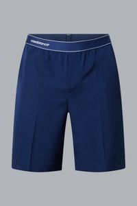 Wollen sportshort marineblauw