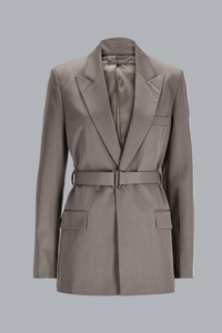 BELTED TAILORED JACKET SAGE MELANGE